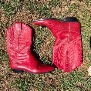 Vintage red cowboy boots